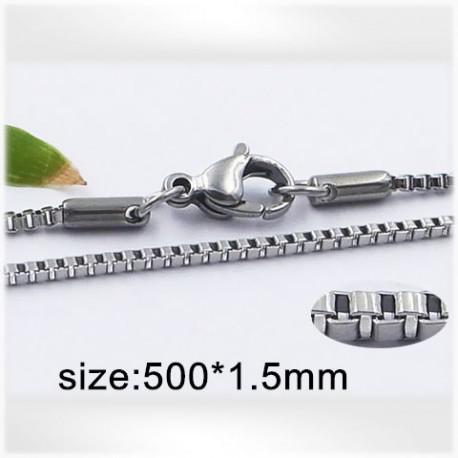 Ocelový náhrdelník - Hmotnost: 4.5 g, 500*1.5mm